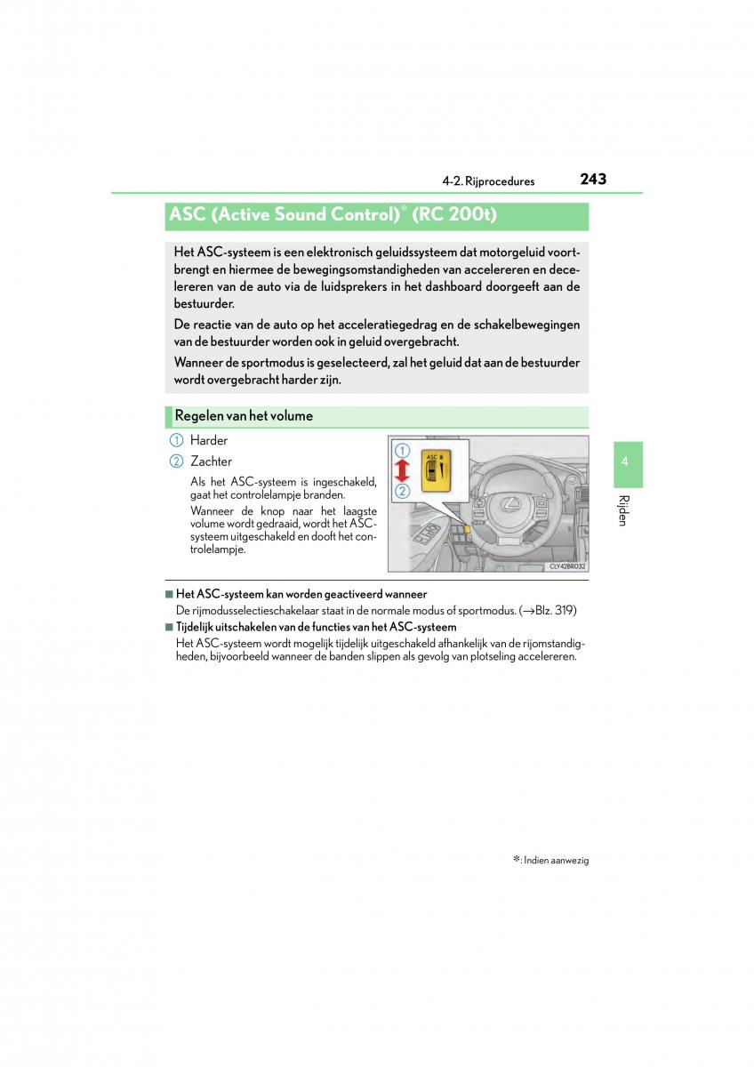 Lexus RC handleiding / page 243