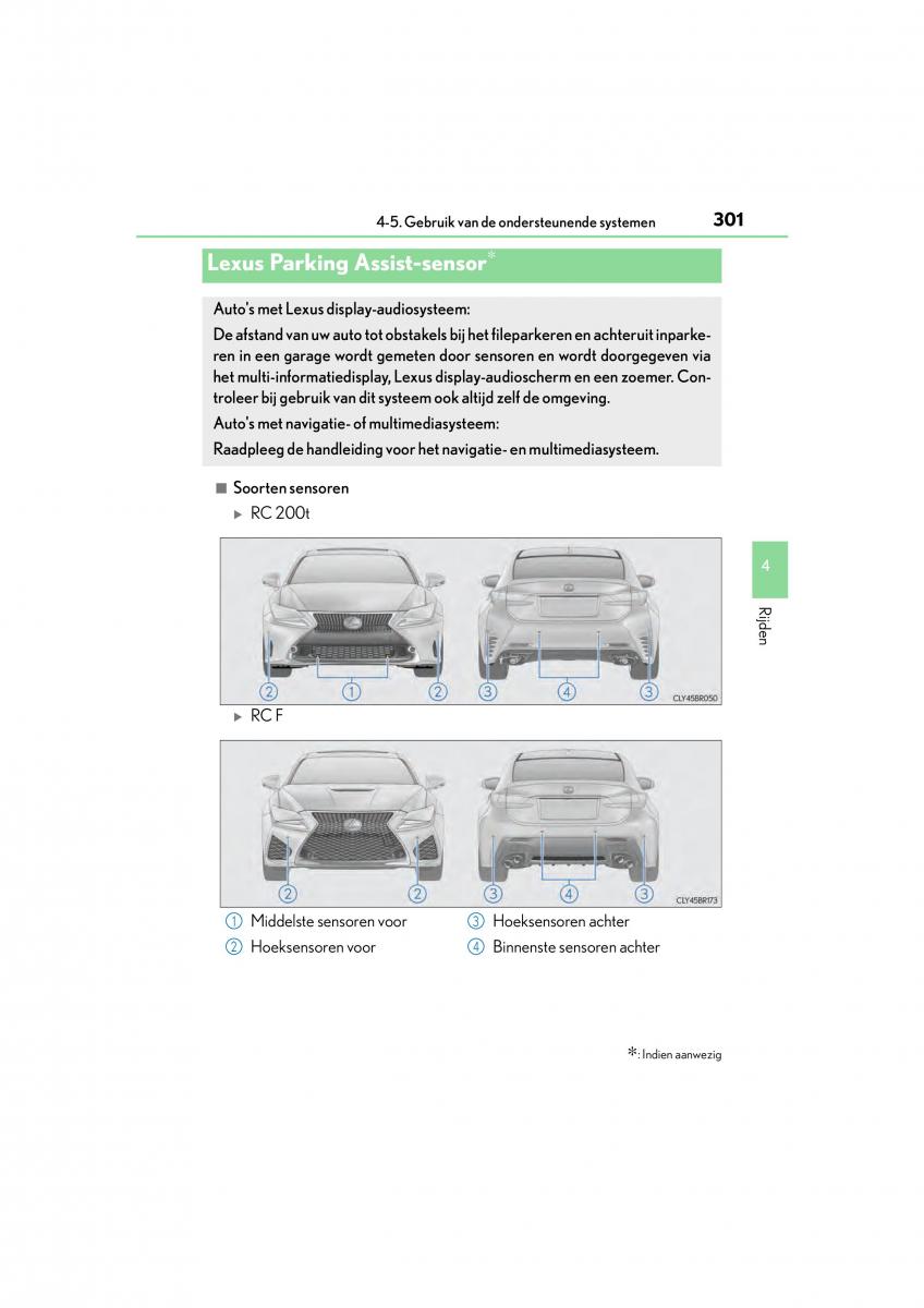 Lexus RC handleiding / page 301