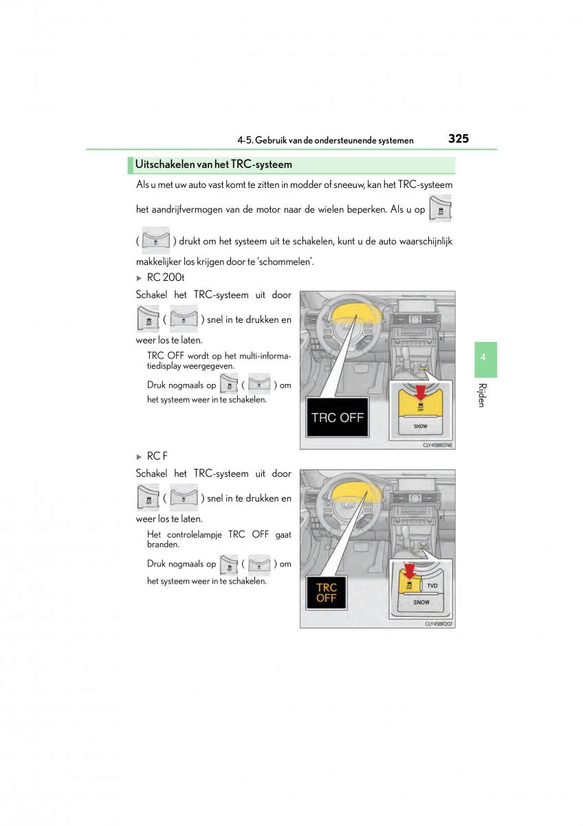 Lexus RC handleiding / page 325