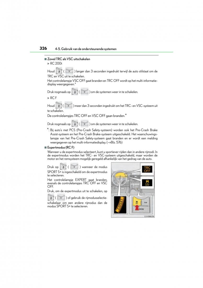 Lexus RC handleiding / page 326