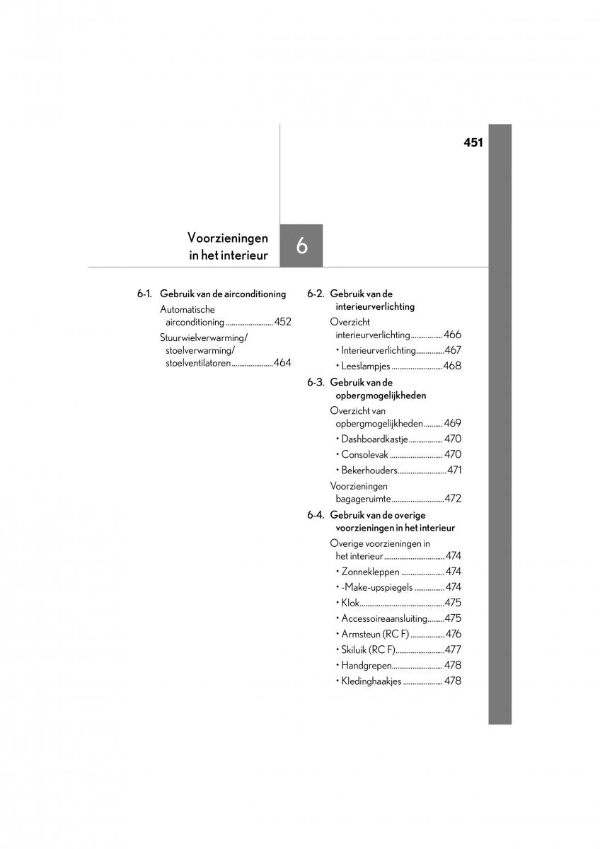 Lexus RC handleiding / page 451