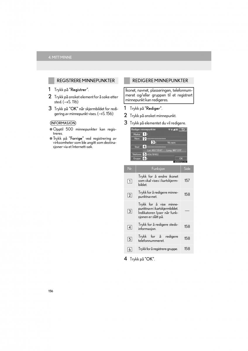 Lexus RC bruksanvisningen / page 156