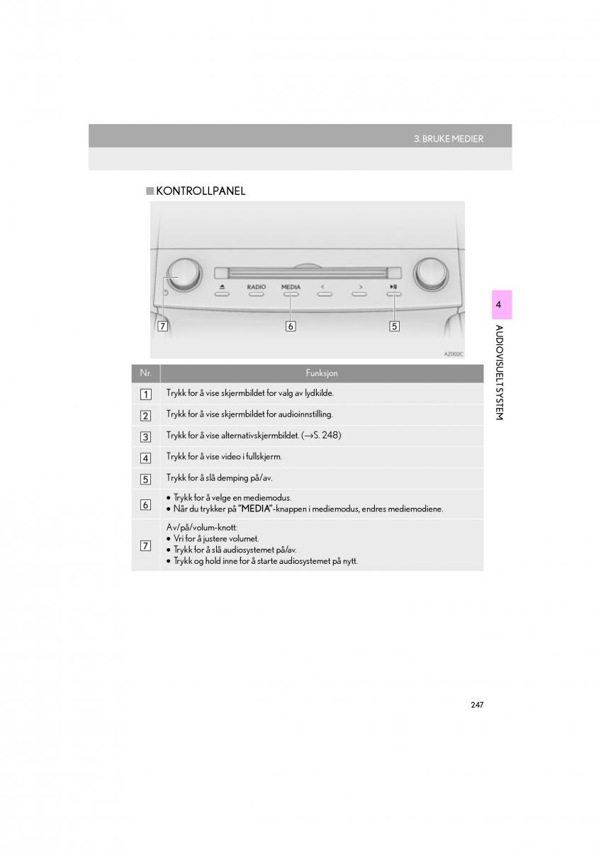 Lexus RC bruksanvisningen / page 247