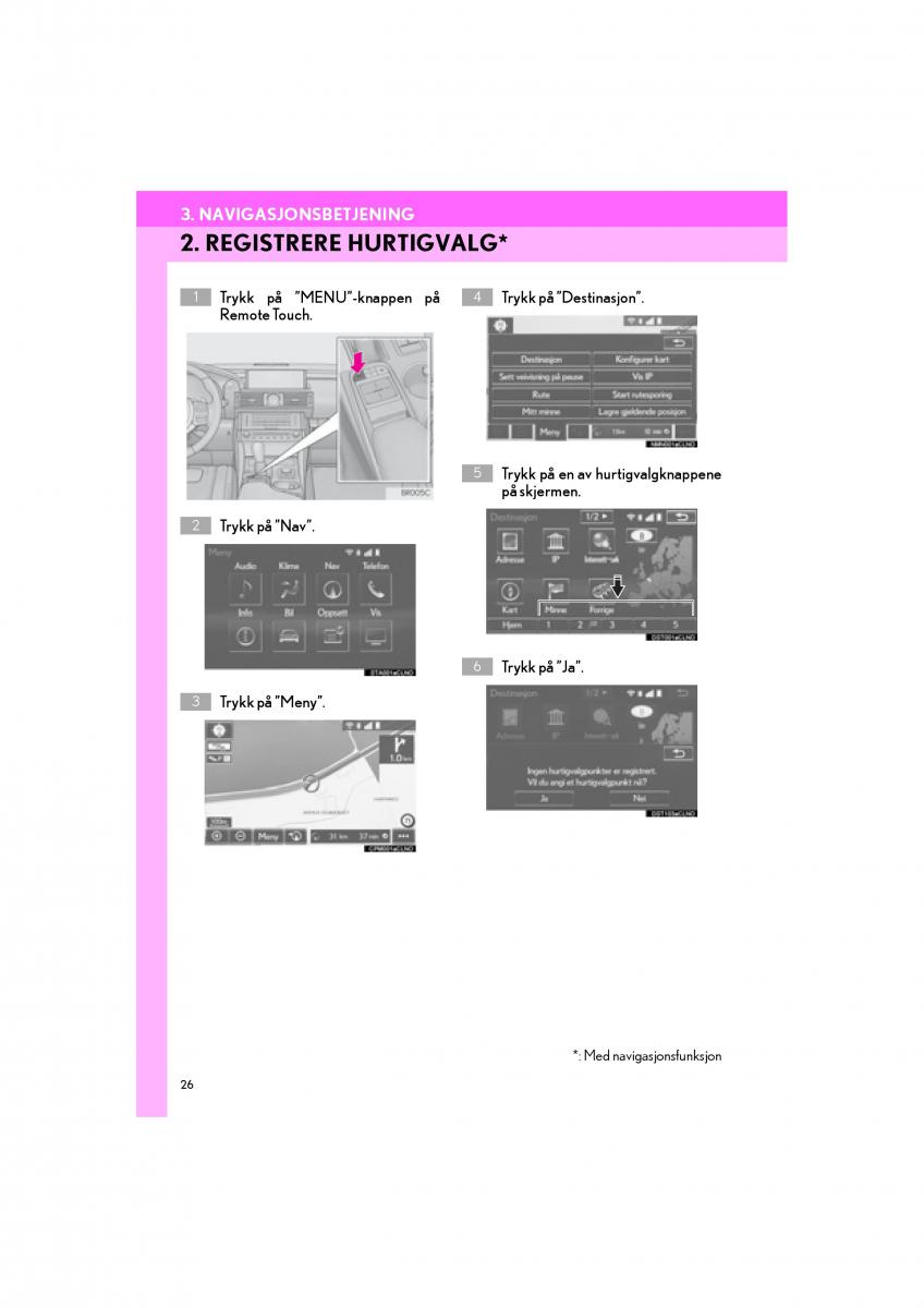 Lexus RC bruksanvisningen / page 26