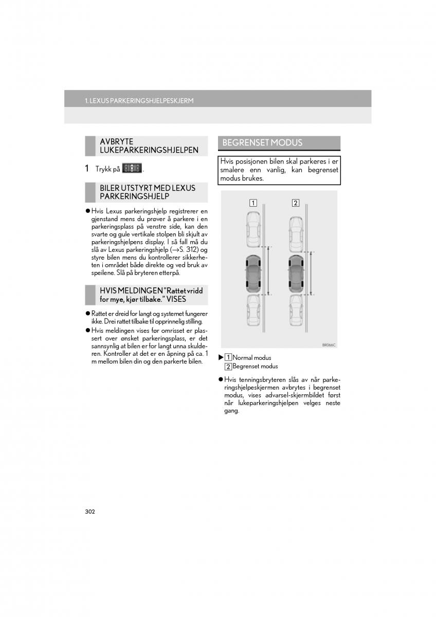 Lexus RC bruksanvisningen / page 302