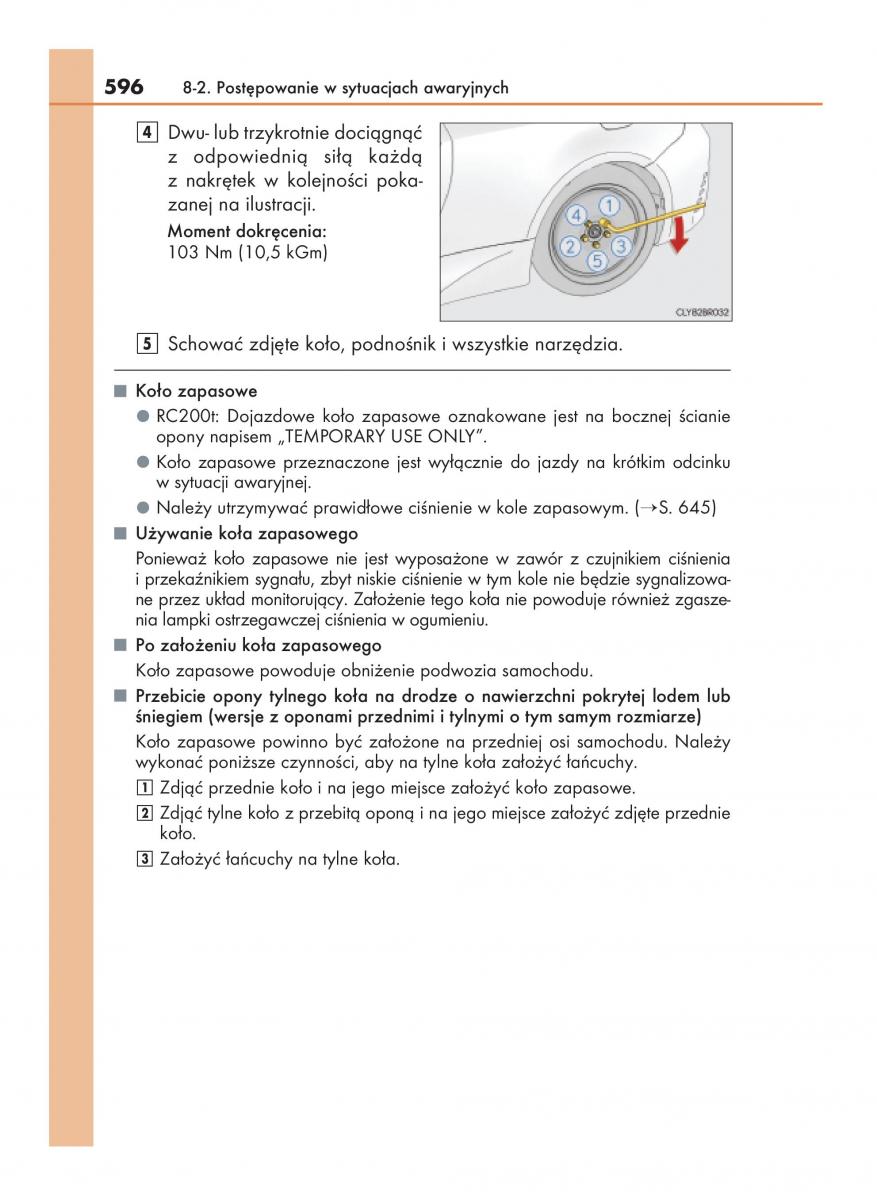 Lexus RC instrukcja obslugi / page 596