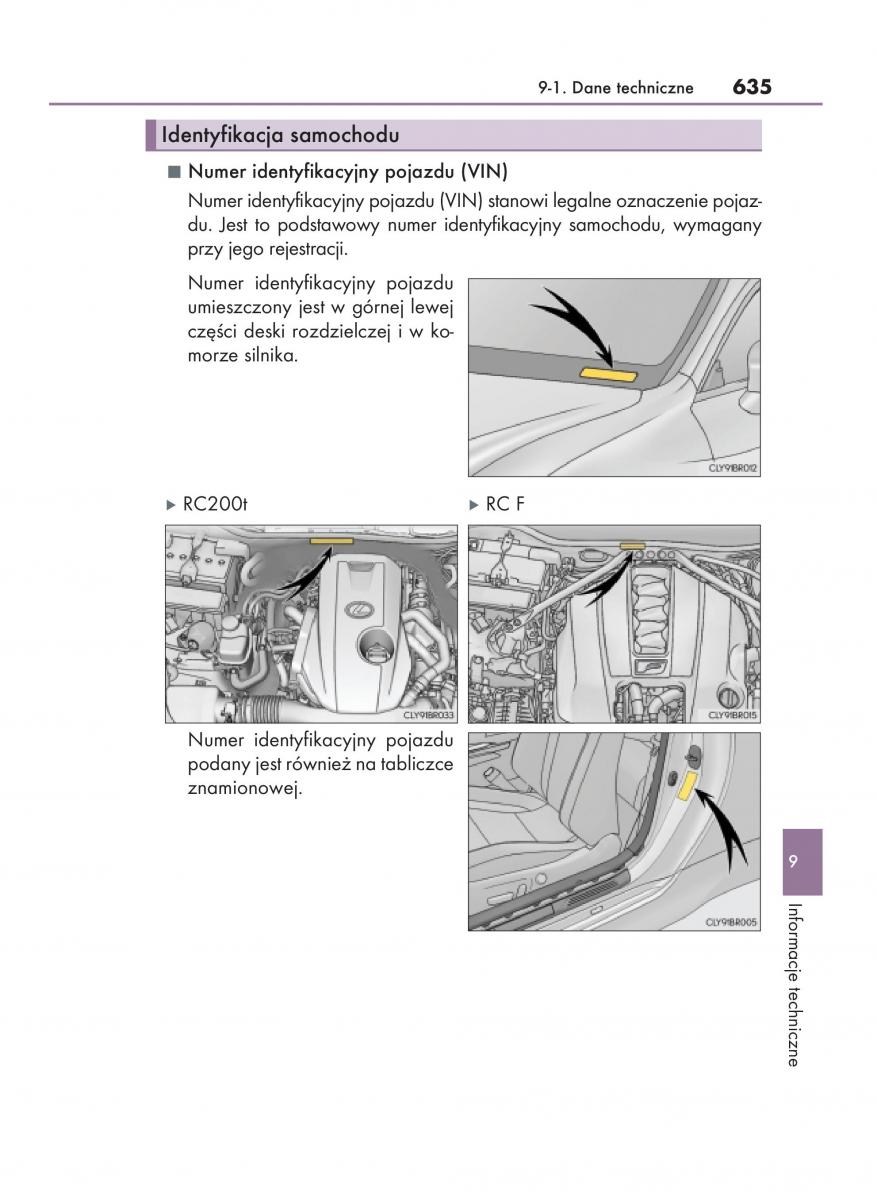 Lexus RC instrukcja obslugi / page 635