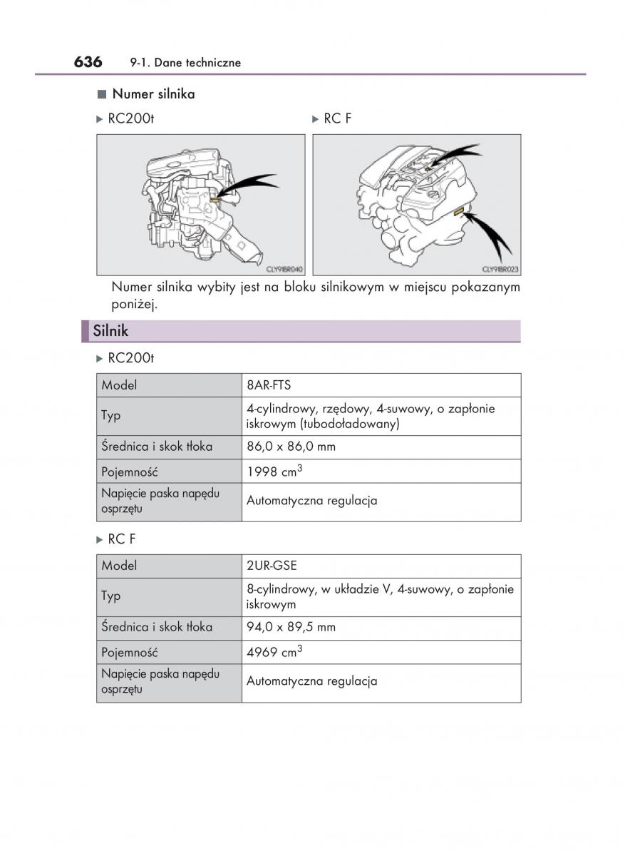 Lexus RC instrukcja obslugi / page 636