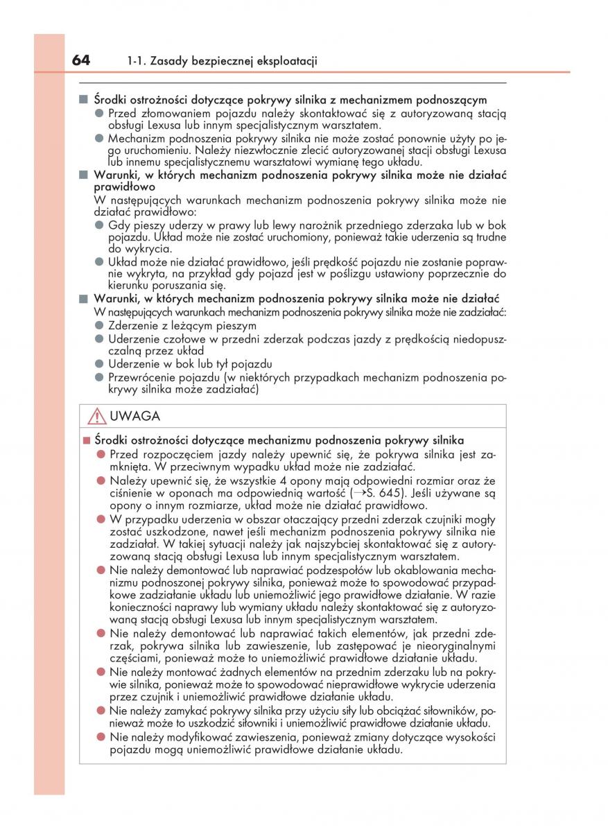 Lexus RC instrukcja obslugi / page 64