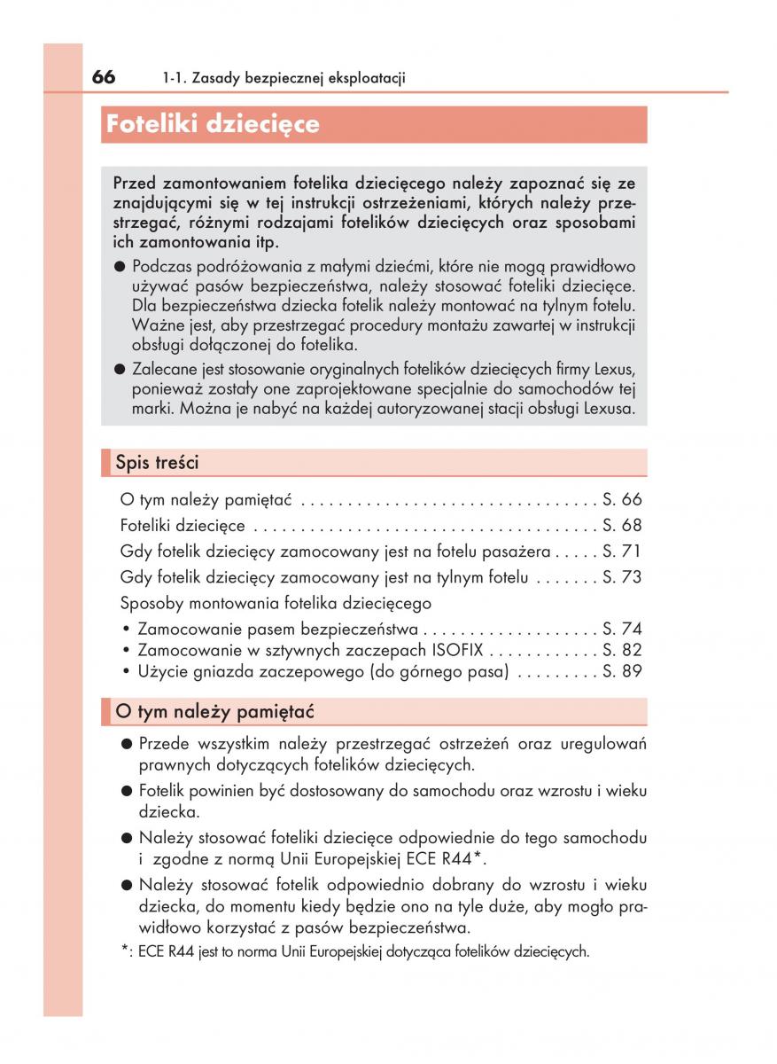 Lexus RC instrukcja obslugi / page 66