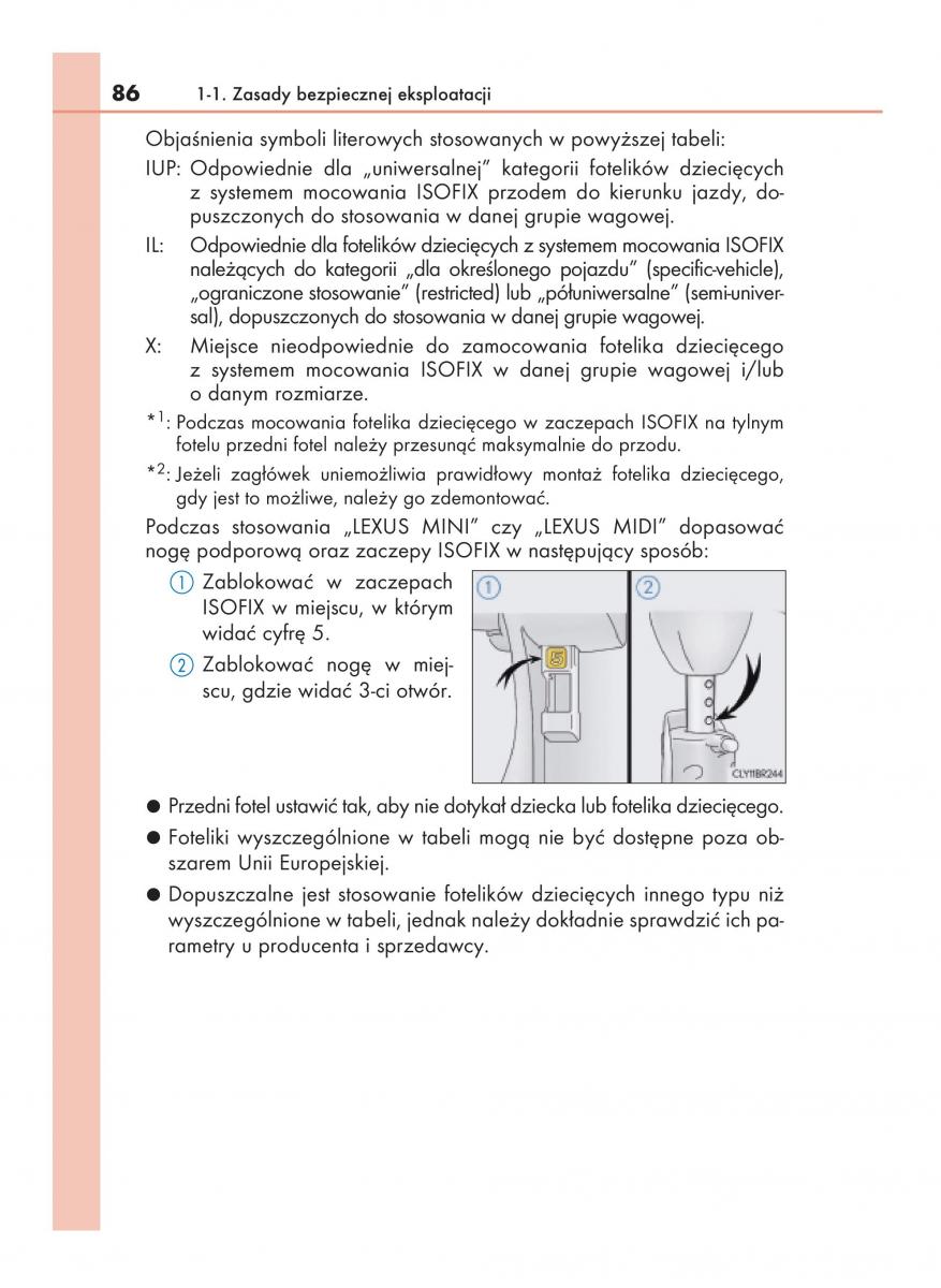 Lexus RC instrukcja obslugi / page 86