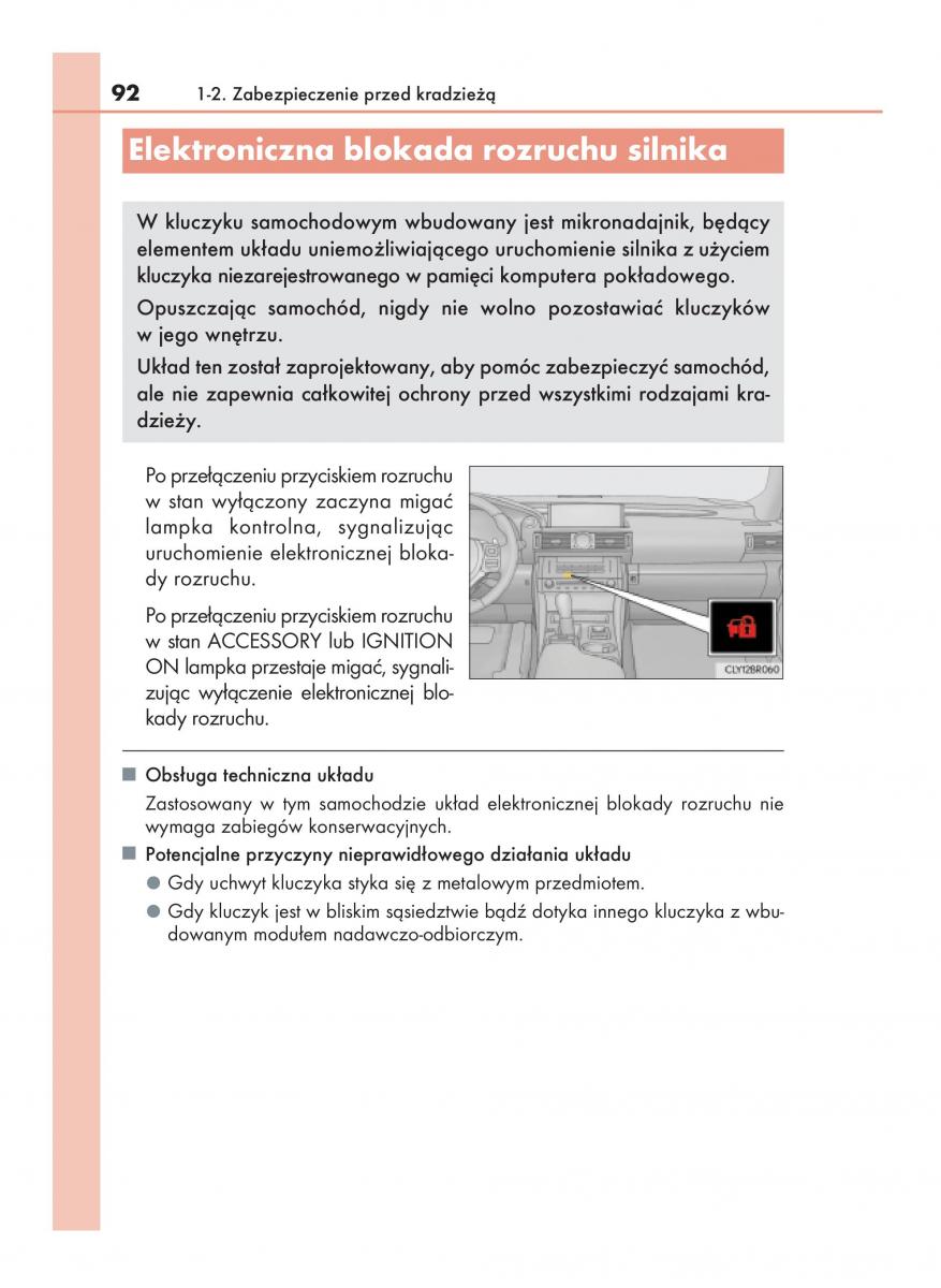 Lexus RC instrukcja obslugi / page 92