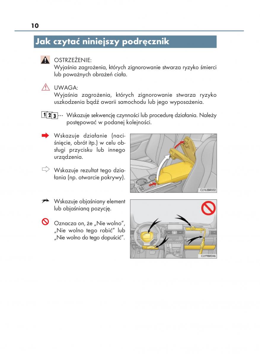 Lexus RC instrukcja obslugi / page 10