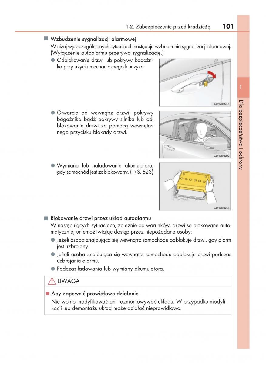 Lexus RC instrukcja obslugi / page 101