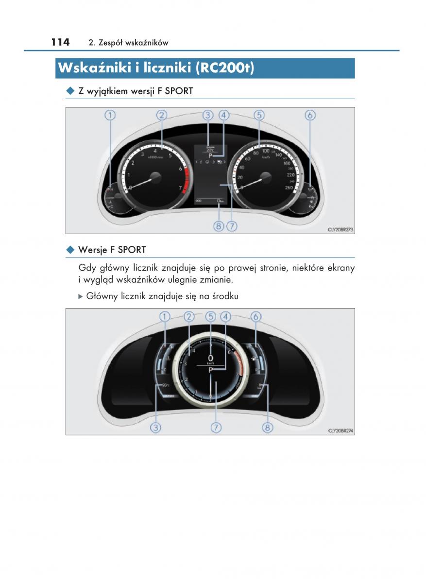 Lexus RC instrukcja obslugi / page 114