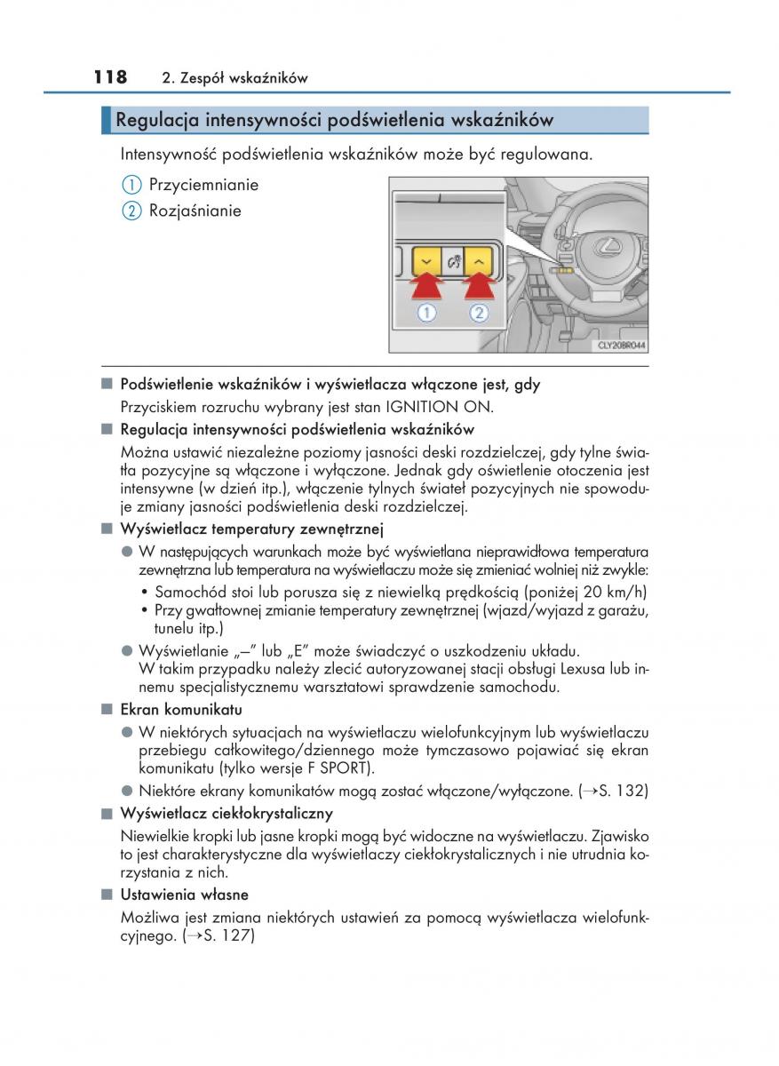 Lexus RC instrukcja obslugi / page 118