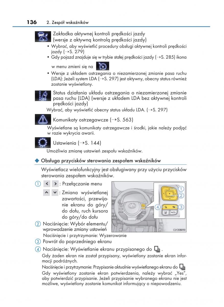 Lexus RC instrukcja obslugi / page 136