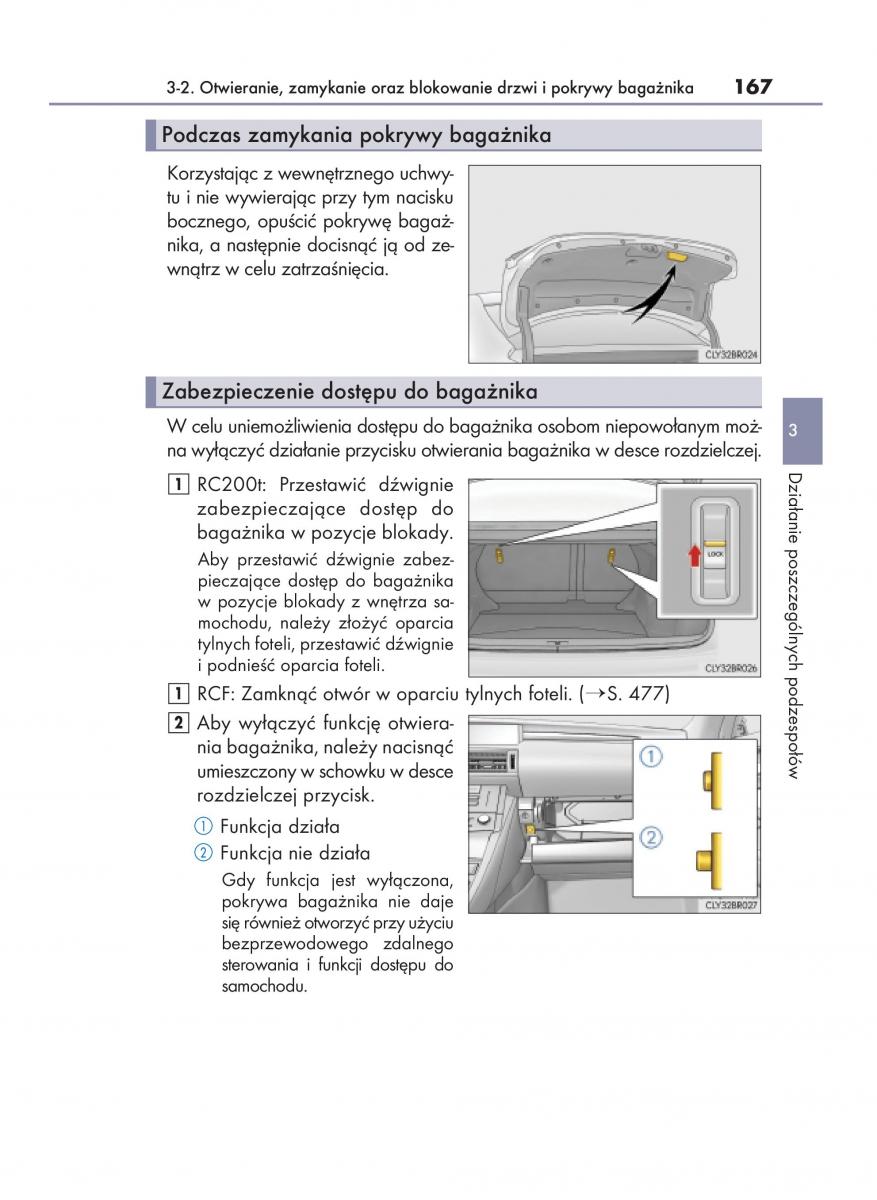 Lexus RC instrukcja obslugi / page 167