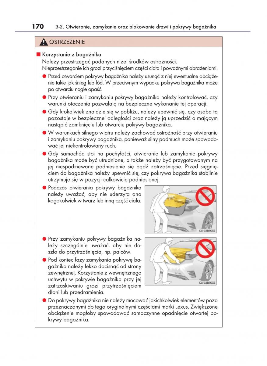 Lexus RC instrukcja obslugi / page 170