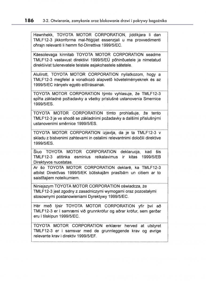 Lexus RC instrukcja obslugi / page 186