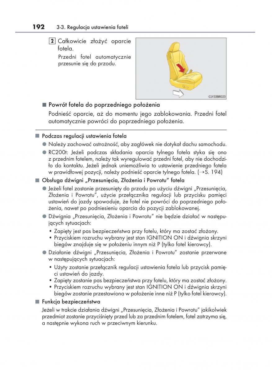 Lexus RC instrukcja obslugi / page 192