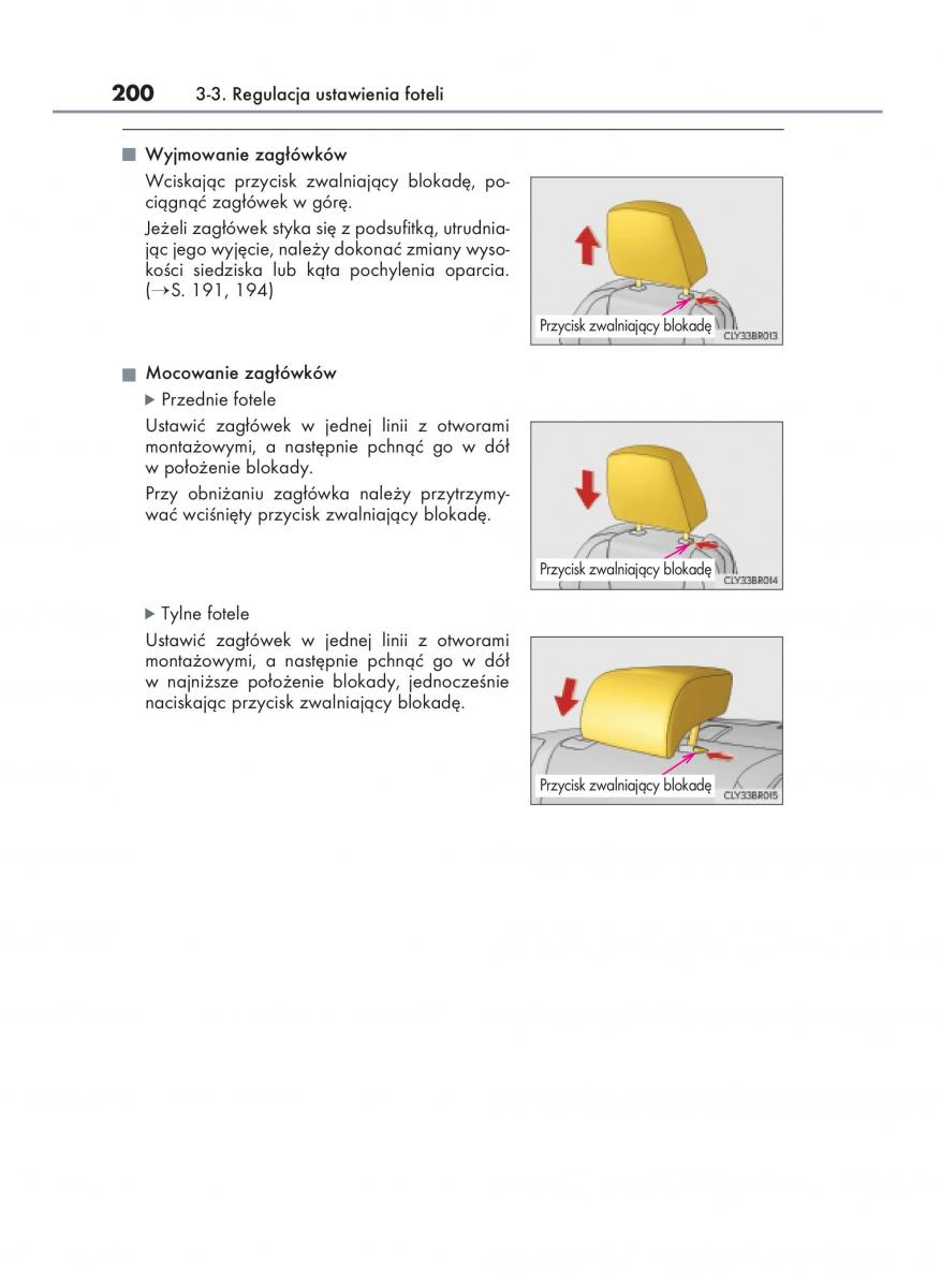 Lexus RC instrukcja obslugi / page 200