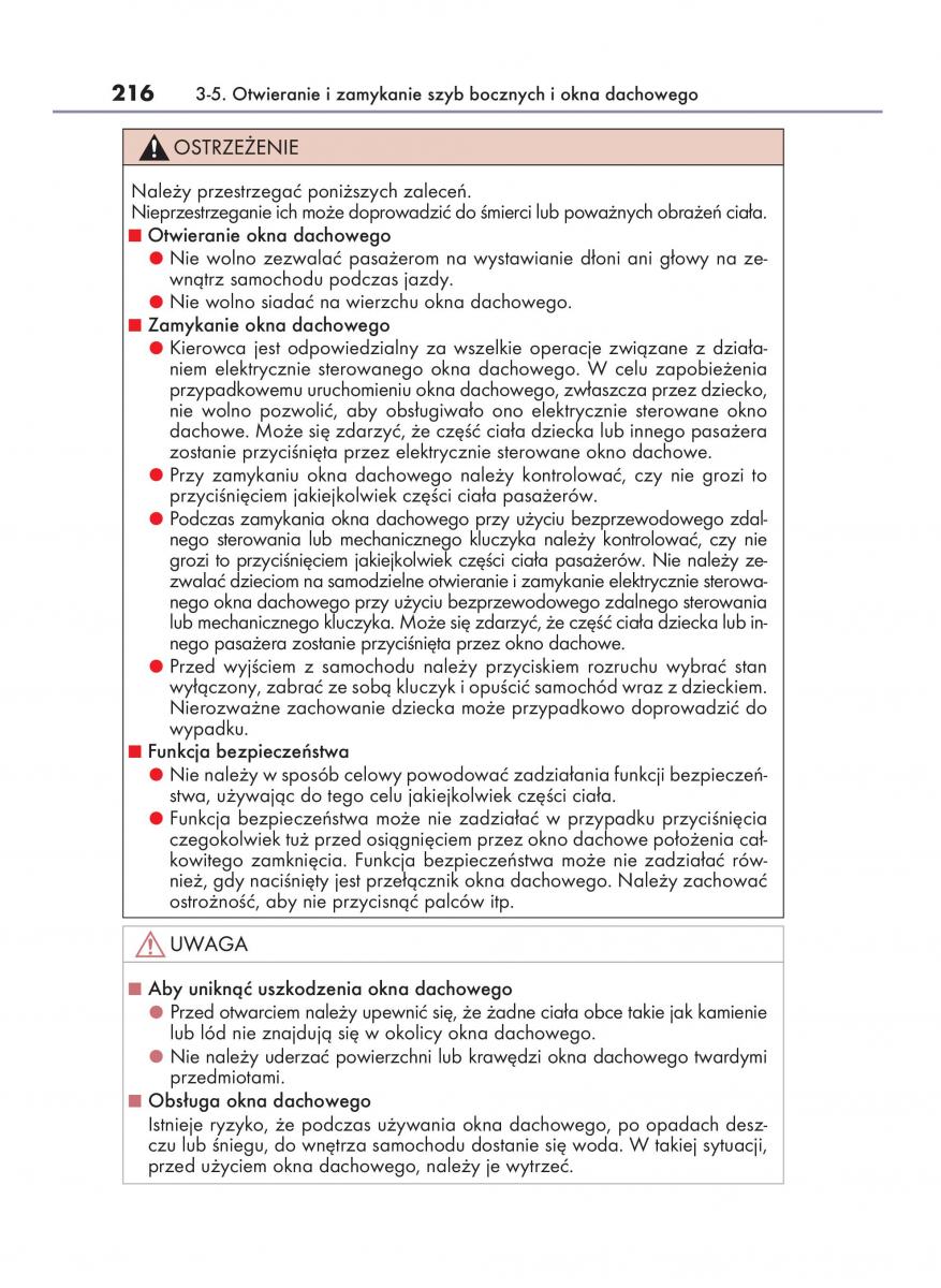 Lexus RC instrukcja obslugi / page 216