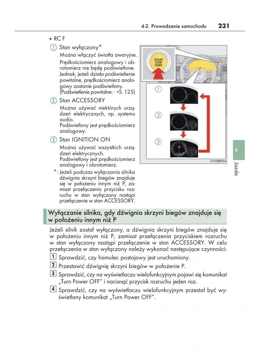 Lexus RC instrukcja obslugi / page 231