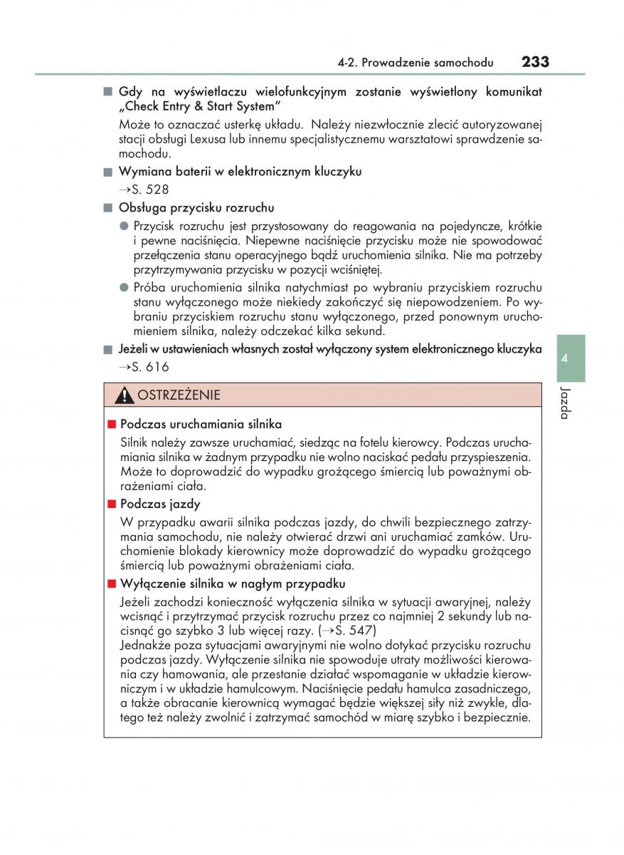 Lexus RC instrukcja obslugi / page 233