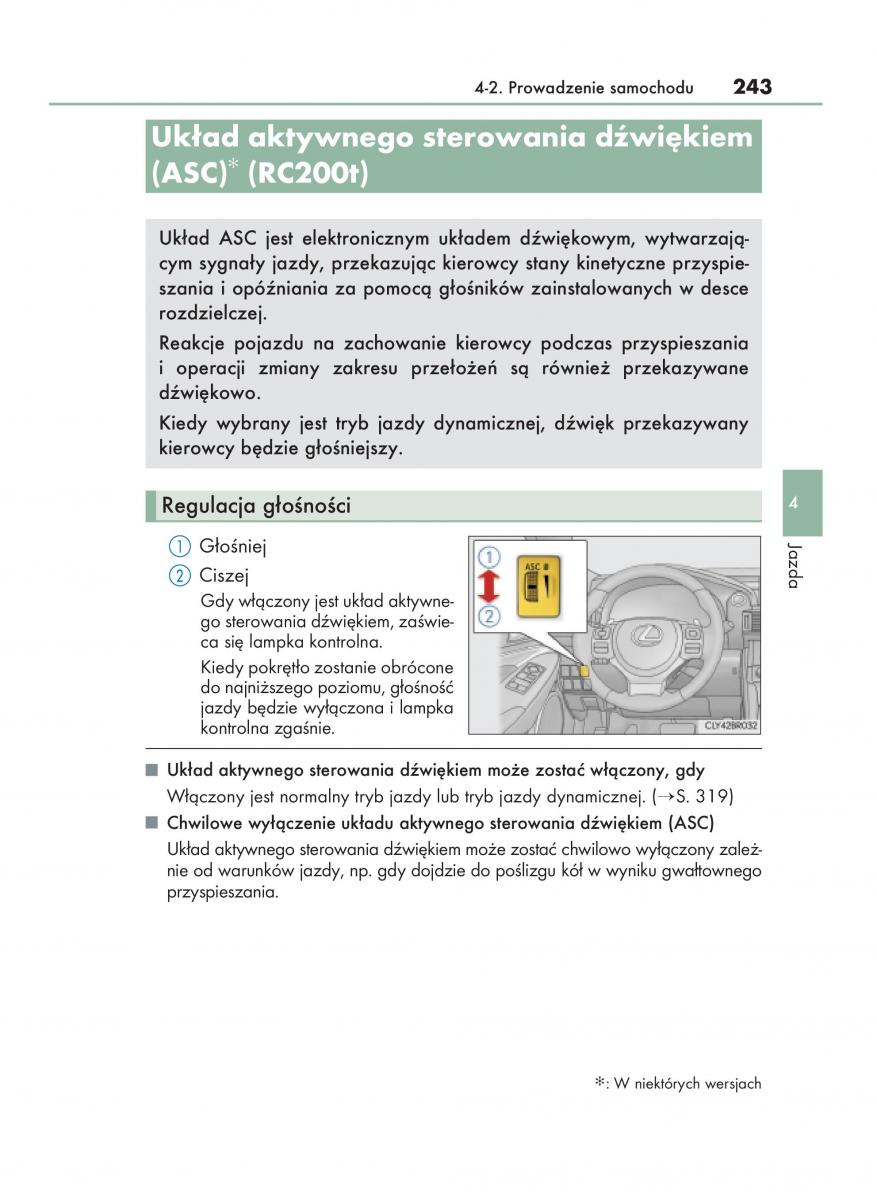 Lexus RC instrukcja obslugi / page 243