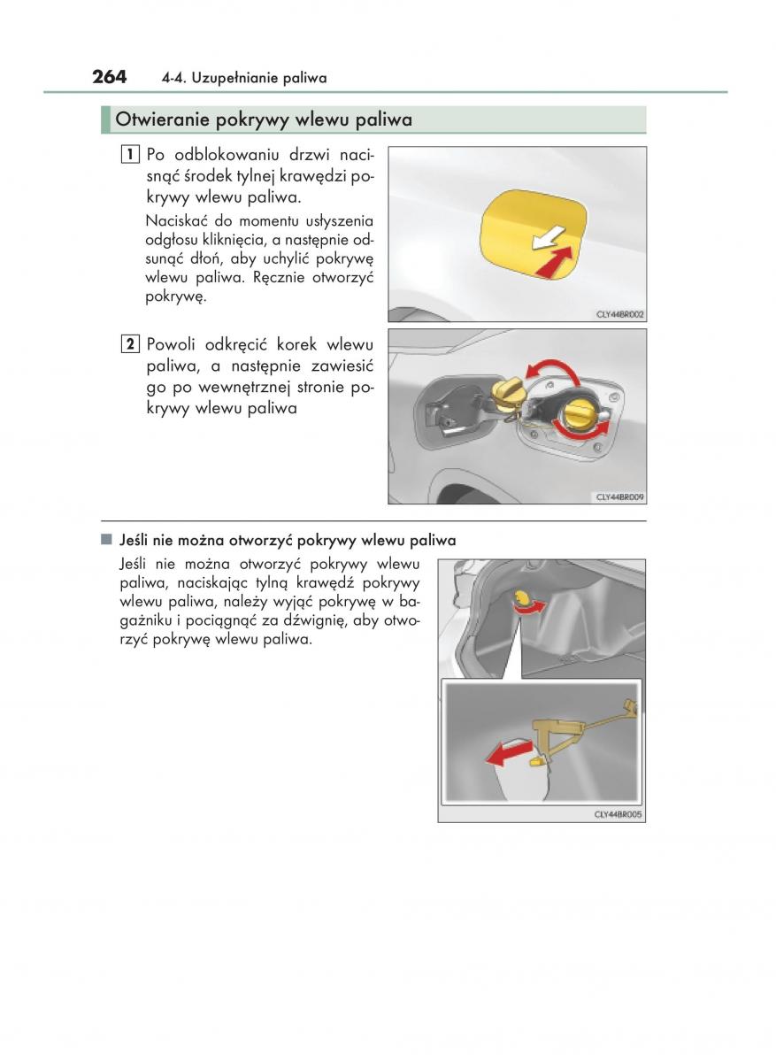 Lexus RC instrukcja obslugi / page 264