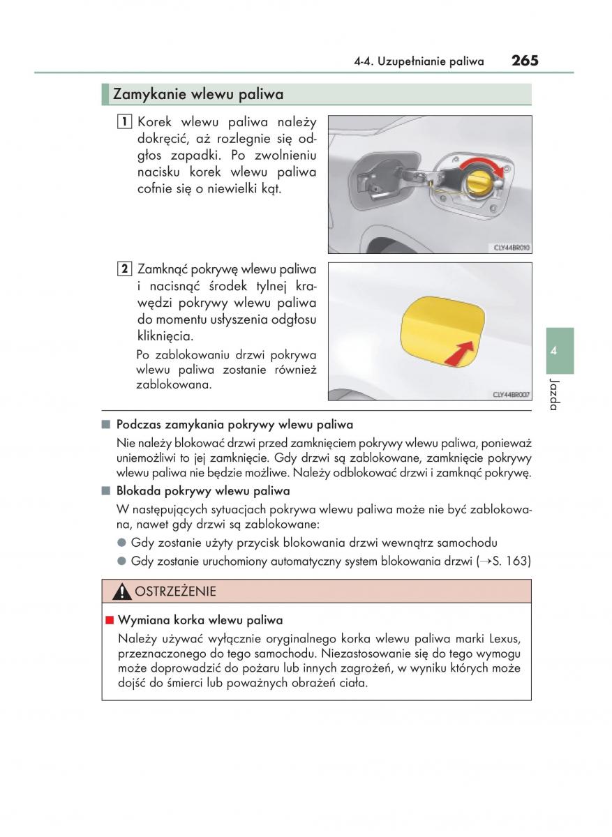 Lexus RC instrukcja obslugi / page 265