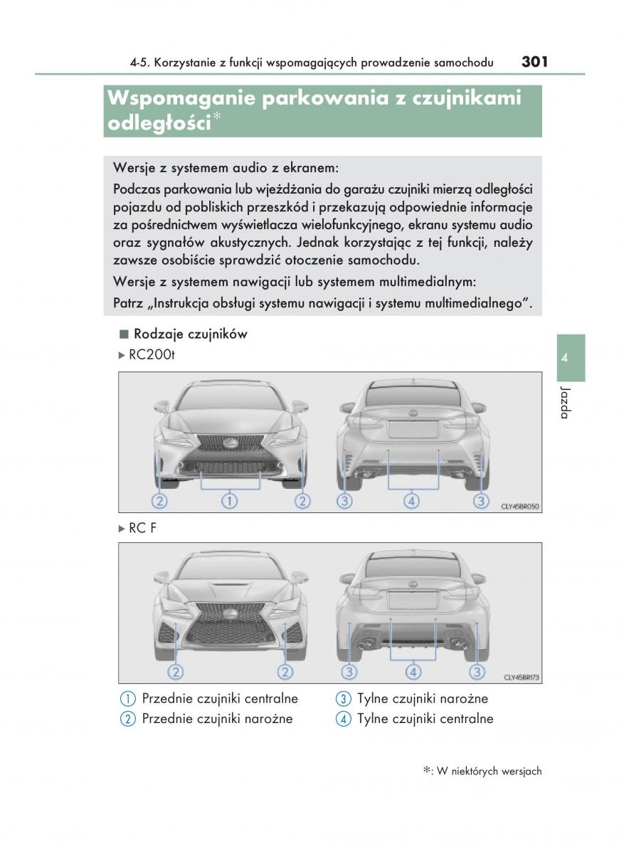 Lexus RC instrukcja obslugi / page 301