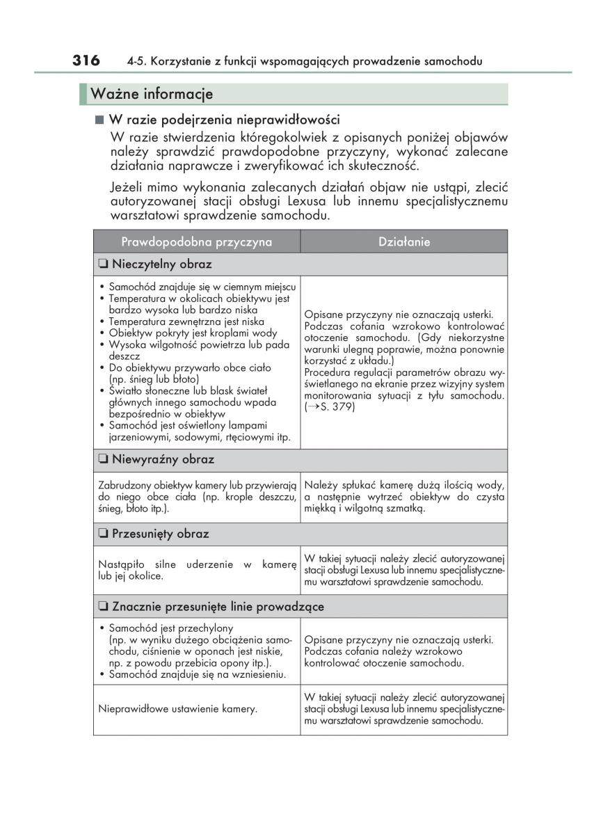 Lexus RC instrukcja obslugi / page 316