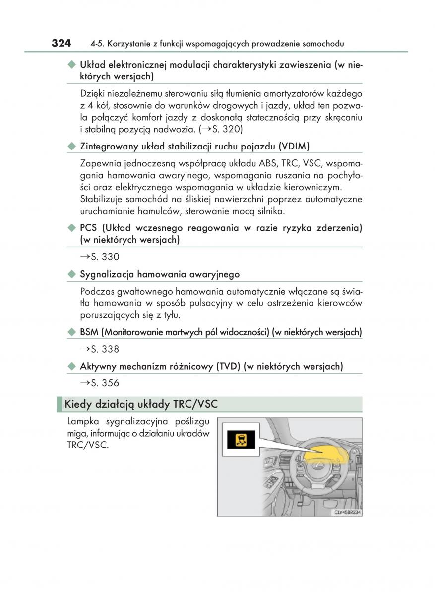 Lexus RC instrukcja obslugi / page 324