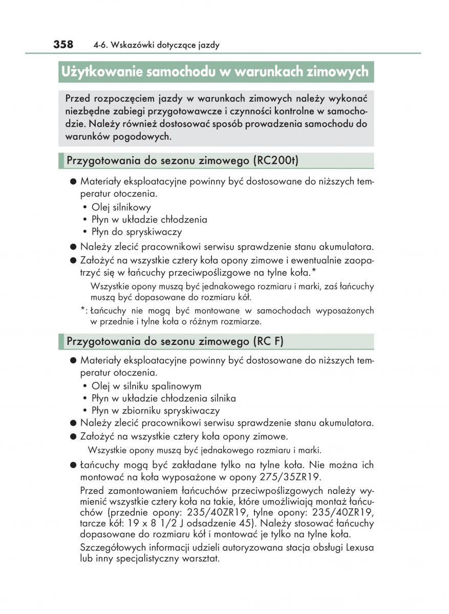Lexus RC instrukcja obslugi / page 358