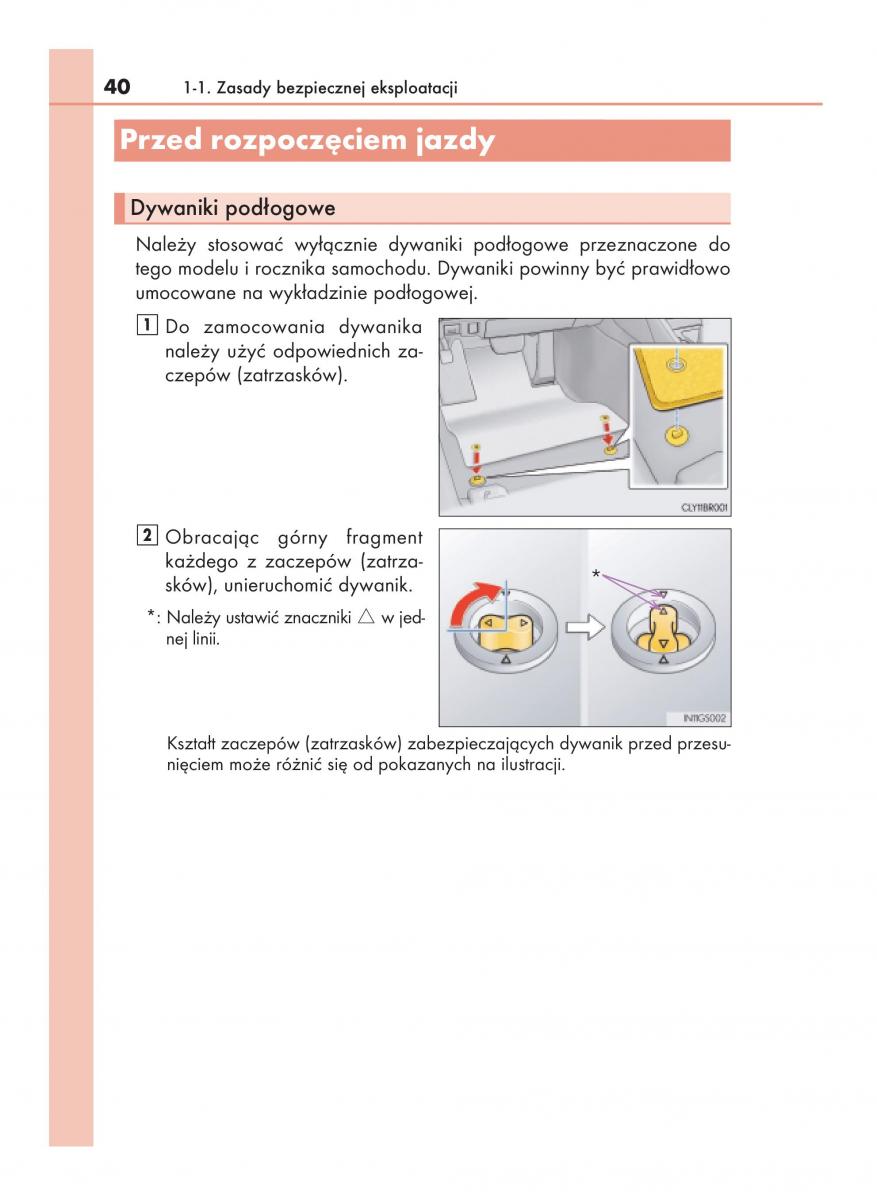 Lexus RC instrukcja obslugi / page 40