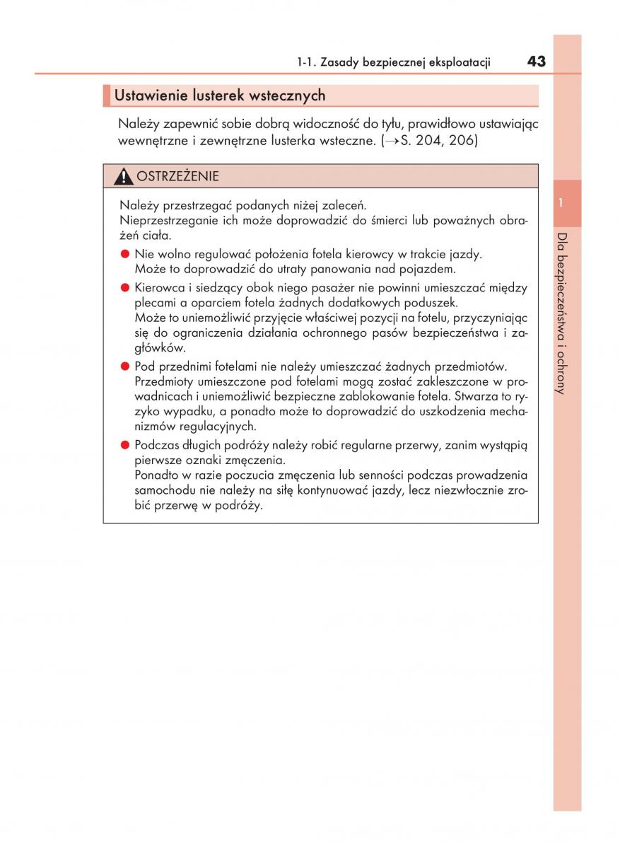 Lexus RC instrukcja obslugi / page 43