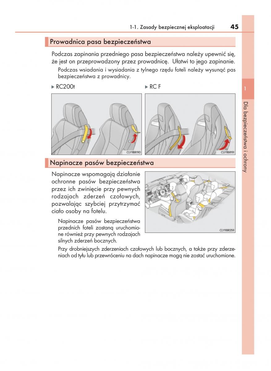 Lexus RC instrukcja obslugi / page 45