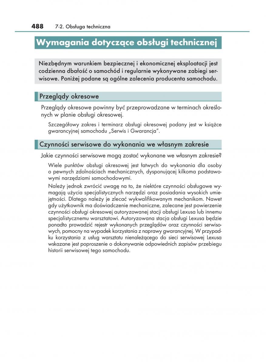 Lexus RC instrukcja obslugi / page 488