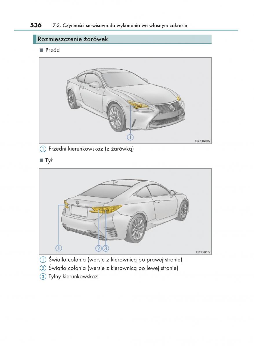 Lexus RC instrukcja obslugi / page 536