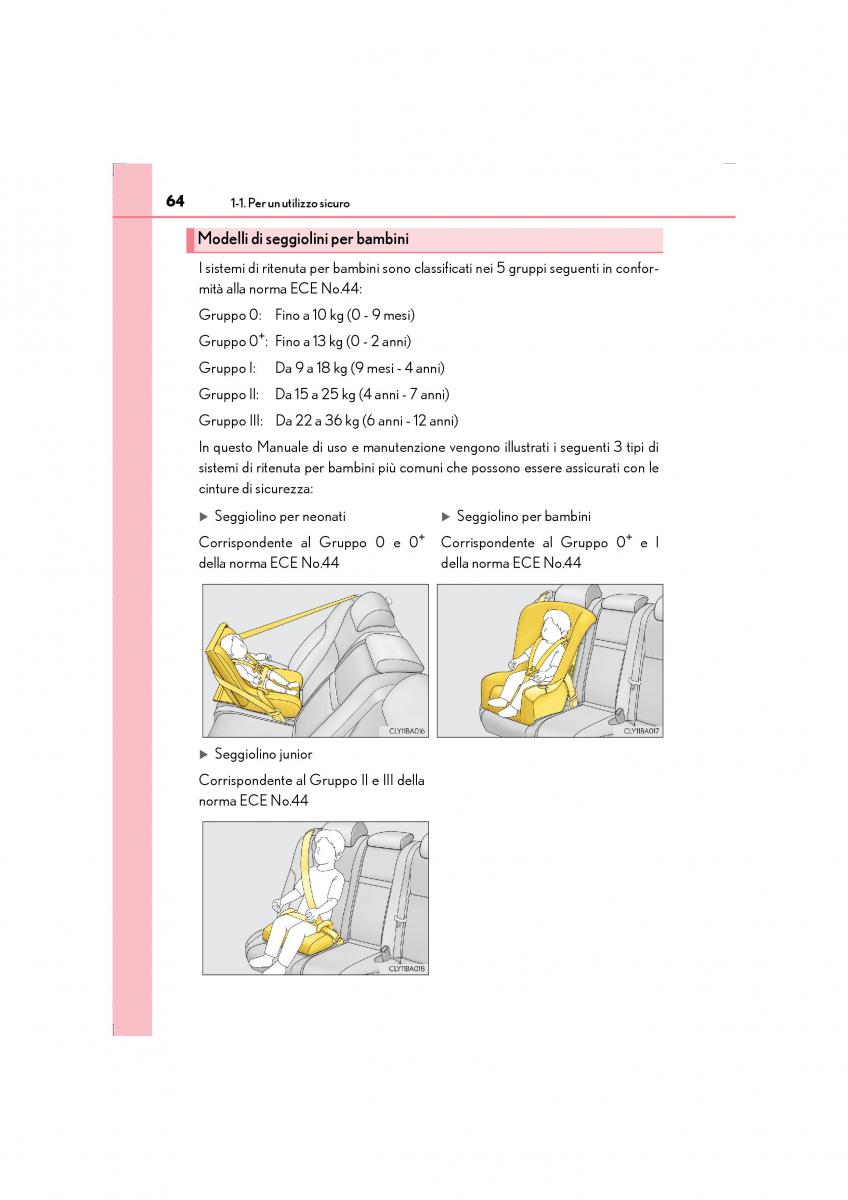 Lexus LS460 IV 4 manuale del proprietario / page 64