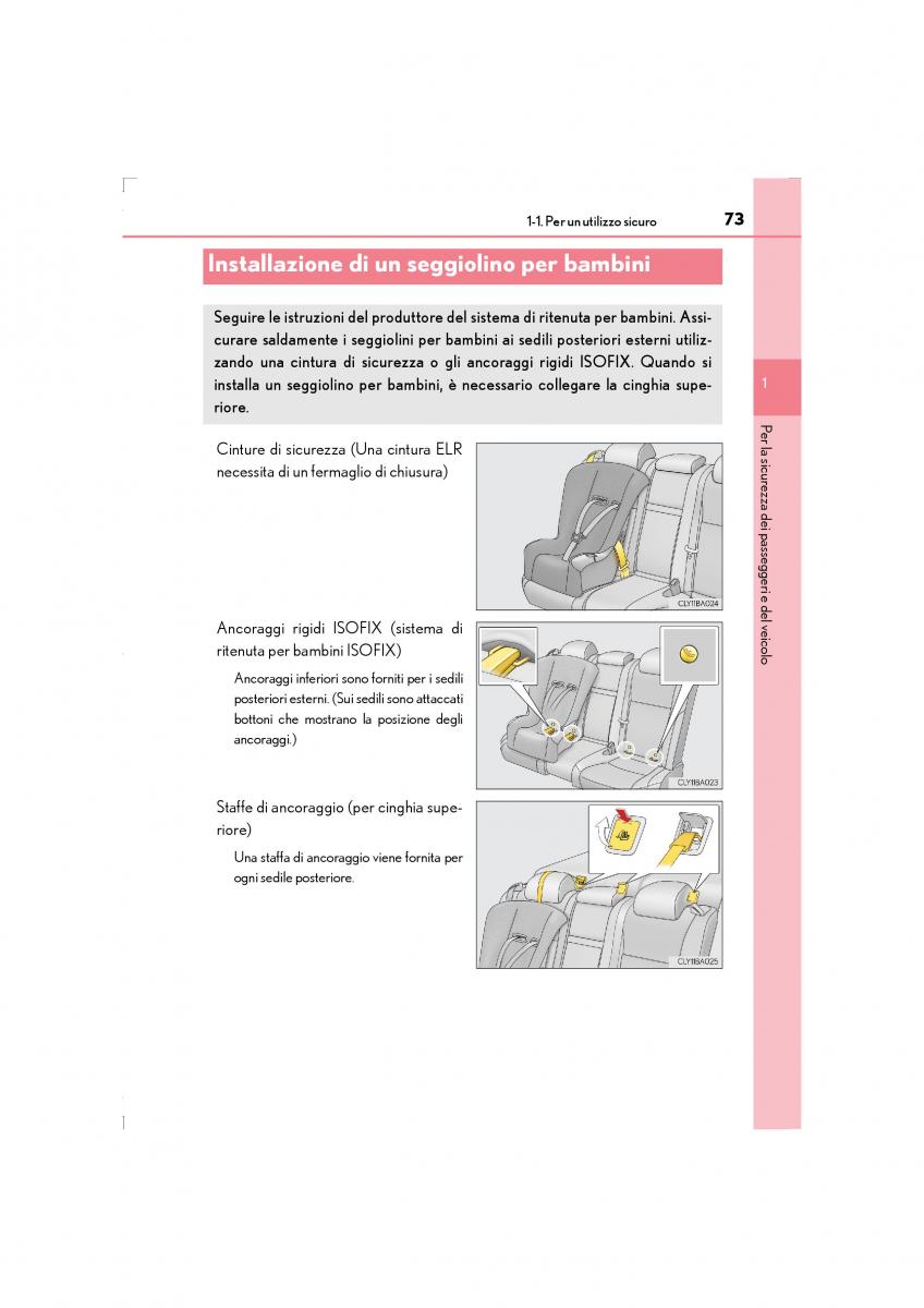 Lexus LS460 IV 4 manuale del proprietario / page 73