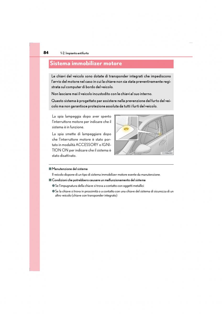 Lexus LS460 IV 4 manuale del proprietario / page 84