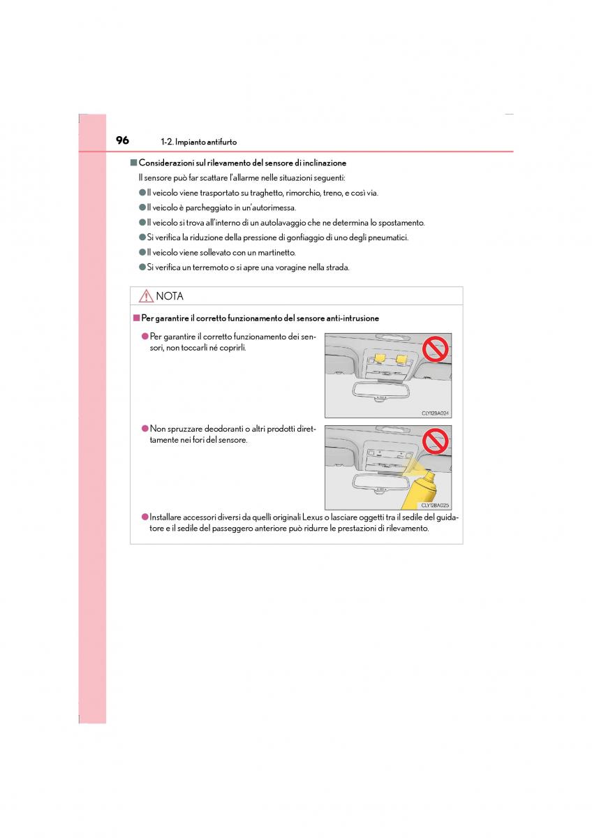 Lexus LS460 IV 4 manuale del proprietario / page 96