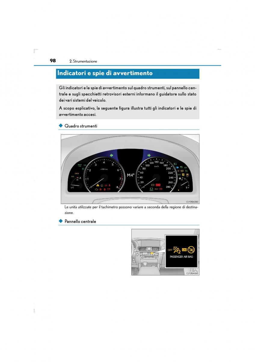 Lexus LS460 IV 4 manuale del proprietario / page 98