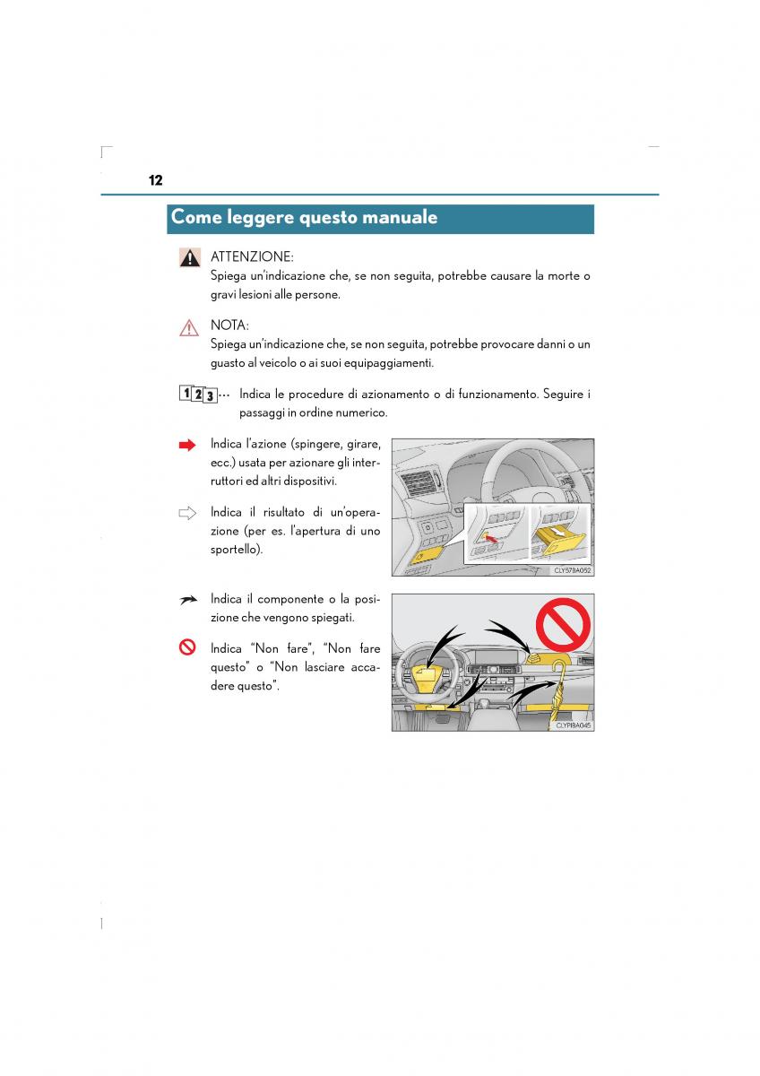 Lexus LS460 IV 4 manuale del proprietario / page 12