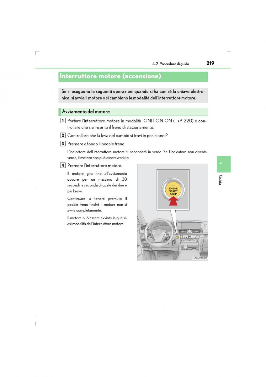 Lexus LS460 IV 4 manuale del proprietario / page 219