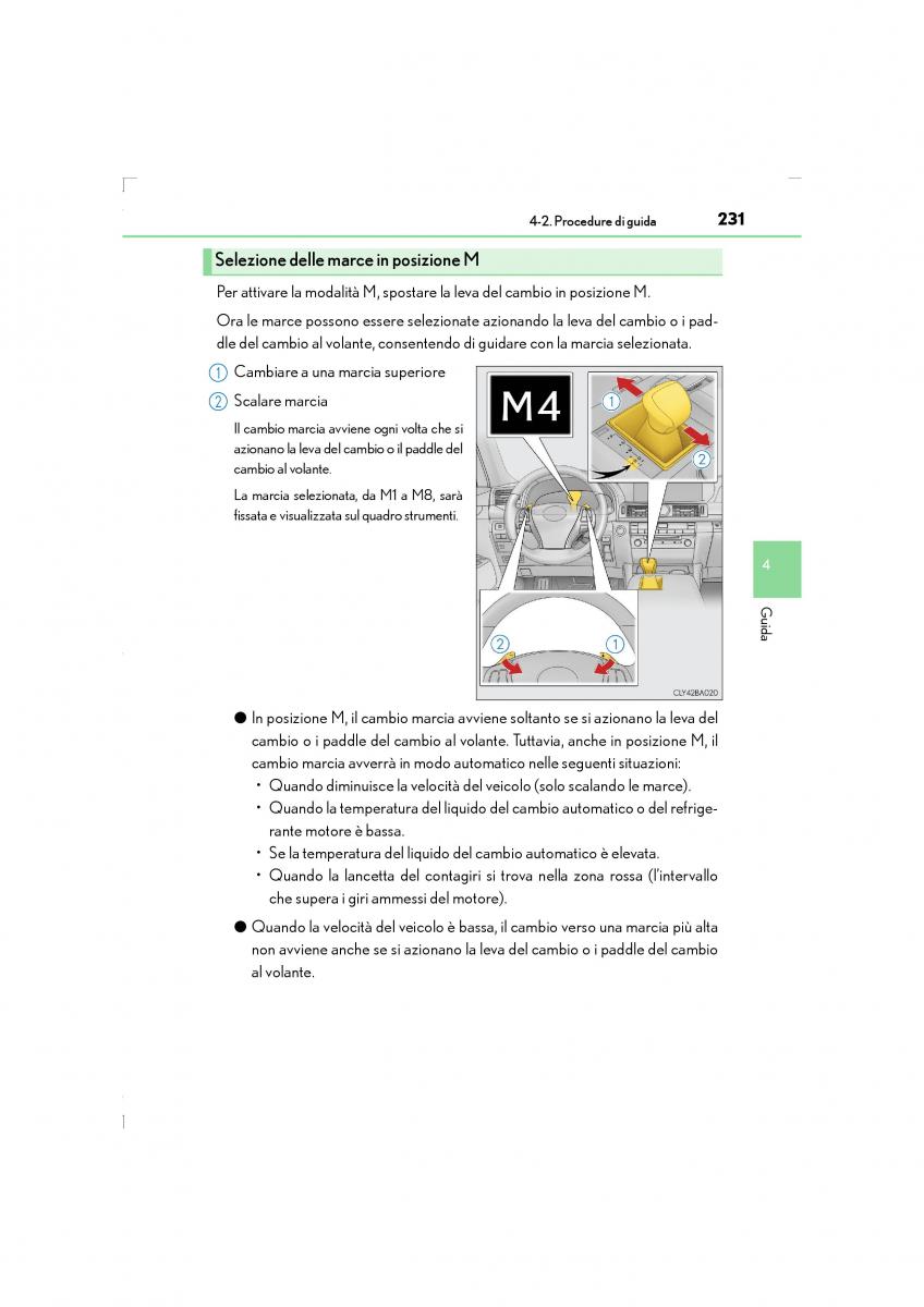 Lexus LS460 IV 4 manuale del proprietario / page 231