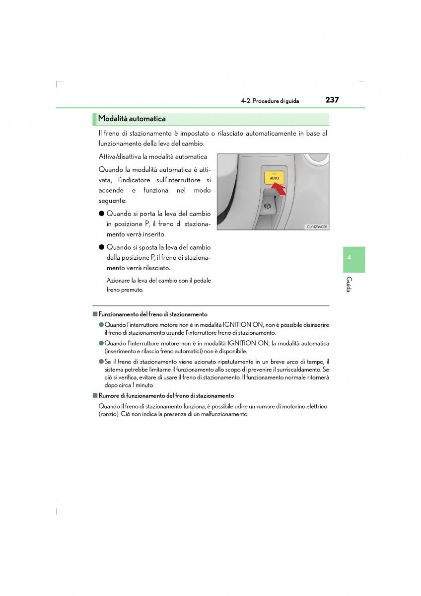 Lexus LS460 IV 4 manuale del proprietario / page 237